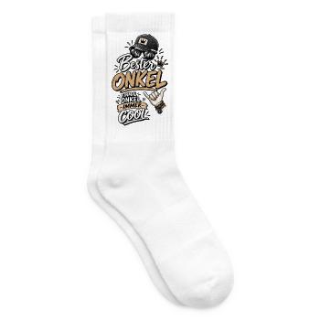 Bester Onkel: Einmal Onkel, Immer Cool - Tennissocken - Weiß - Rechts