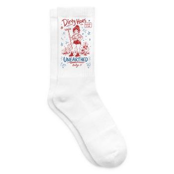 Le club de jardinage Dirty Hoes a déterré le jardinage biologique - Chaussettes de tennis - blanc - Droite