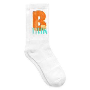 Retro Design B Berlin - Tennissocken - Weiß - Rechts