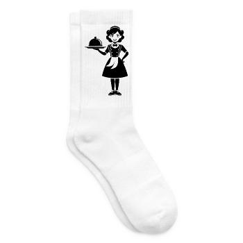 Kellnerin - Tennissocken - Weiß - Rechts