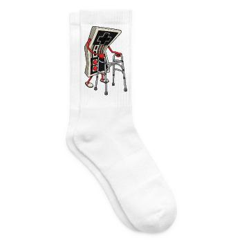 Gamer Retro Arcade Nostalgischer Humor - Tennissocken - Weiß - Rechts
