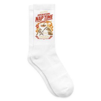 Operation Nap Time – Entspannter Spruch für Schläf - Tennissocken - Weiß - Rechts