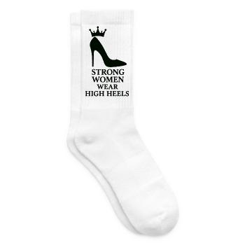 Strong Women Wear High Heels – Queen Silhouette - Tennissocken - Weiß - Rechts