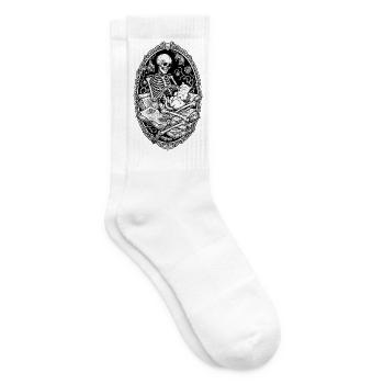 Skelett im Schattenbuch - Tennissocken - Weiß - Rechts