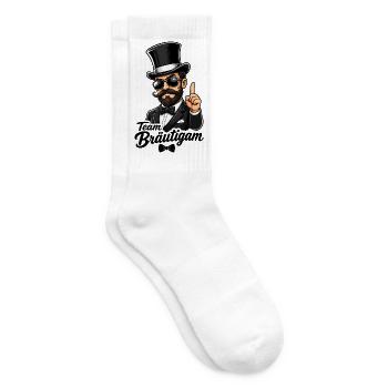 Bräutigam Gentleman Stil - Tennissocken - Weiß - Rechts