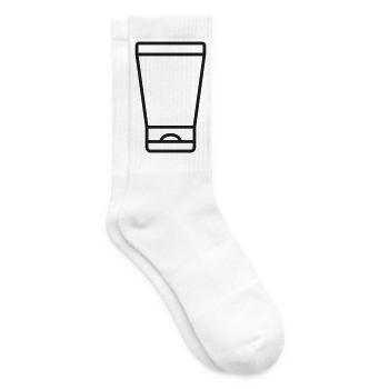 Cream Tube Line Icon - Tennissocken - Weiß - Rechts