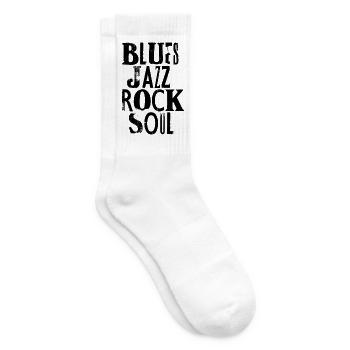 Blues Jazz Rock Soul - Tennissocken - Weiß - Rechts