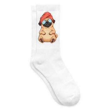 Pug Spa Day - Tennissocken - Weiß - Rechts