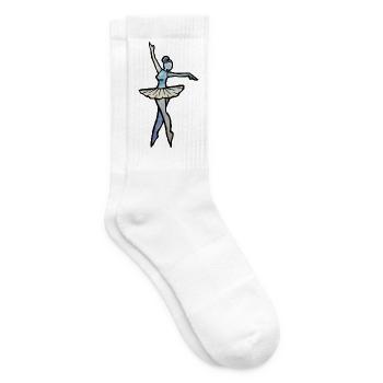 Azure Balletttänzer Silhouette - Tennissocken - Weiß - Rechts