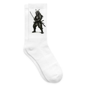 Samurai-Krieger in schwerer Rüstung - Tennissocken - Weiß - Rechts