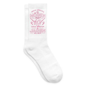 Coole Mädchen jagen selber - Tennissocken - Weiß - Rechts