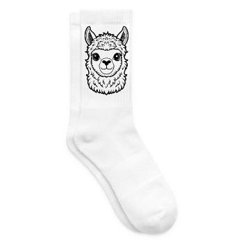 Alpaka - Tennissocken - Weiß - Rechts
