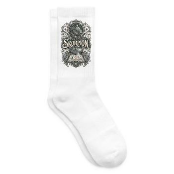 Skorpion – Leidenschaftlich & geheimnisvoll - Tennissocken - Weiß - Rechts