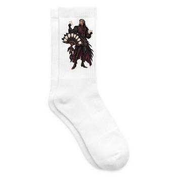 Kartenmagier im finsteren Mantel - Tennissocken - Weiß - Rechts