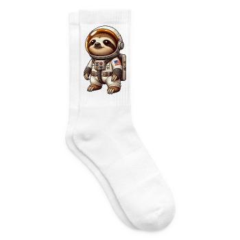 Faultier Astronaut Weltraum Cartoon Forscher - Tennissocken - Weiß - Rechts