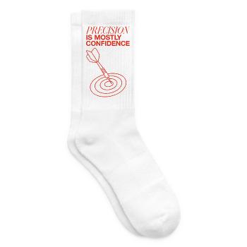 Darts – Precision Is Mostly Confidence - Tennissocken - Weiß - Rechts
