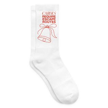 Weihnachtshumor – Carols Require Escape Routes - Tennissocken - Weiß - Rechts