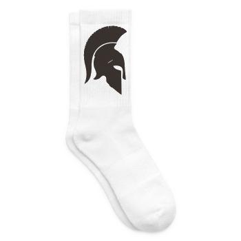 Spartanischer Kriegerhelm Silhouette - Tennissocken - Weiß - Rechts