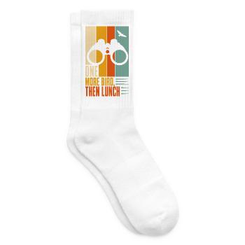 Vogelbeobachtung – One More Bird Then Lunch - Tennissocken - Weiß - Rechts