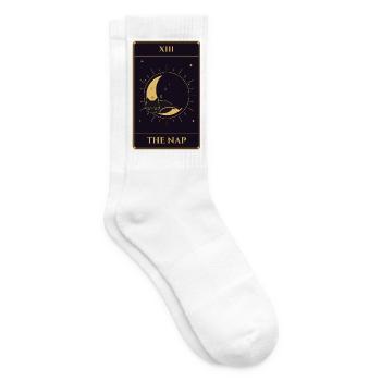 XIII Das Nickerchen-Tarot Schwarzer Katzenmond - Tennissocken - Weiß - Rechts