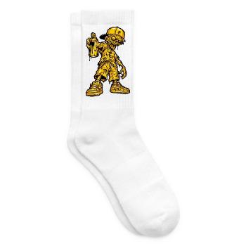 Zombie Graffiti Halloween - Tennissocken - Weiß - Rechts