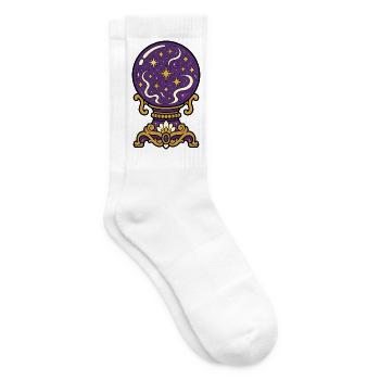 Kristallkugel auf Sockel Magie T-Shirt Design - Tennissocken - Weiß - Rechts