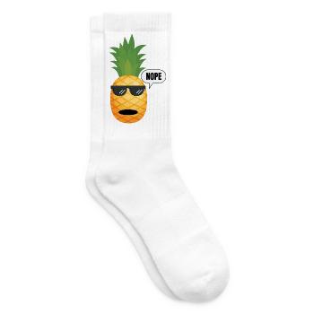 Annanas_Spruch-_Nope - Tennissocken - Weiß - Rechts