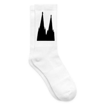Der Kölner Dom in Köln - Tennissocken - Weiß - Rechts