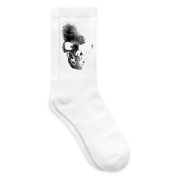 skull totenkopf pirat - Tennis socks - white - Right