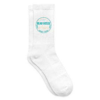 Hübsches Kind Ruhestand - Vintage Abzeichen - Tennissocken - Weiß - Rechts