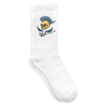 Punk_Skull - Chaussettes de tennis - blanc - Droite