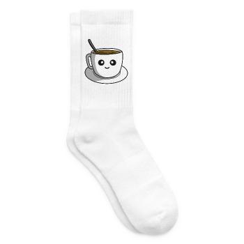 Coffee break - Tennis socks - white - Right