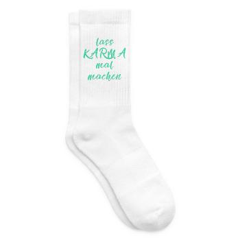 lass KARMA mal machen - Tennissocken - Weiß - Rechts
