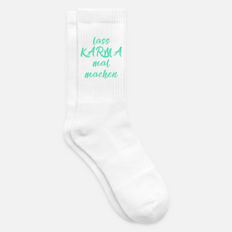 lass KARMA mal machen - Tennissocken - Weiß