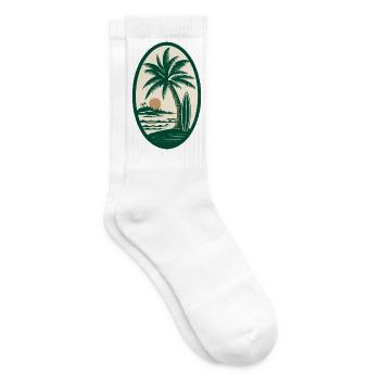 Surfer Logo - Tennissocken - Weiß - Rechts