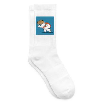 Capybara-Astronaut - Tennissocken - Weiß - Rechts