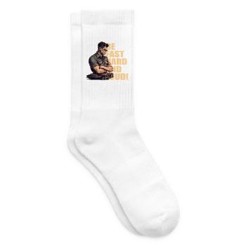 Mechanic with classic car - Tennis socks - white - Right