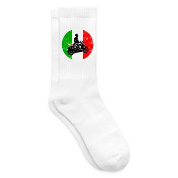 Roller Vintage Italy Scooter Urlaub - Tennissocken - Weiß - Rechts