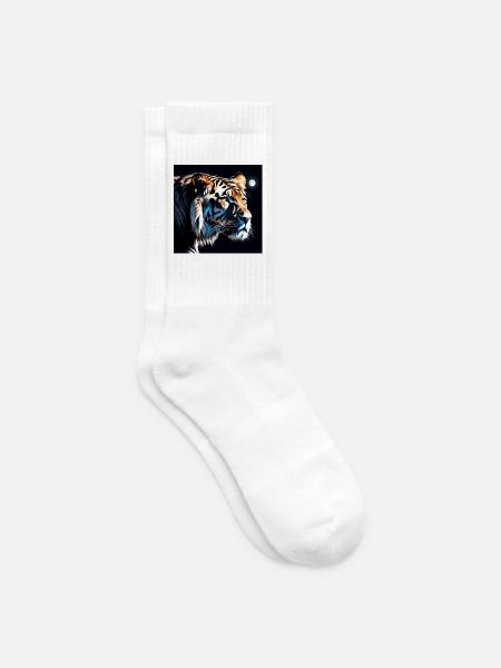 Mondlicht Tiger Neonkunst - Tennissocken - Weiß