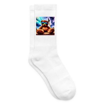 Teddy in Berlin II - Tennissocken - Weiß - Rechts