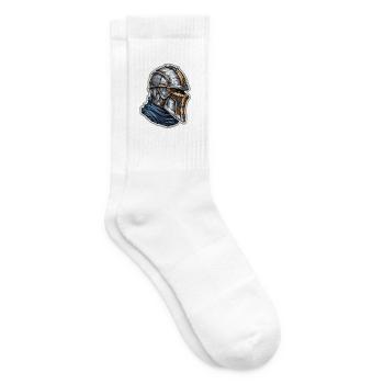 Fantasy Ritter Portrait – Cartoon Knight Design - Tennissocken - Weiß - Rechts