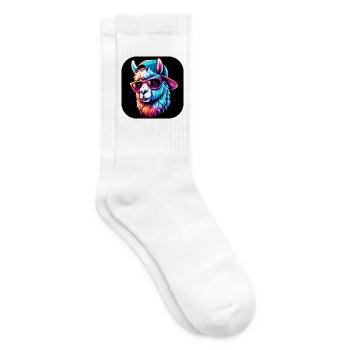 Lunettes de soleil alpaga chapeau fourrure multicolore - Chaussettes de tennis - blanc - Droite