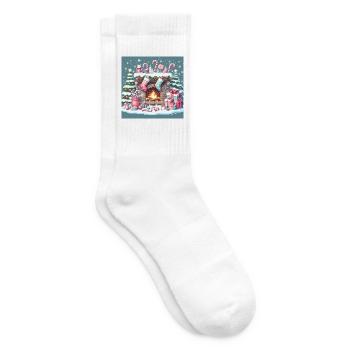 Weihnachts Design 5 - Tennissocken - Weiß - Rechts
