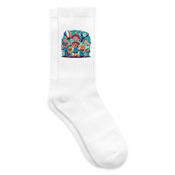Individueller 4th Juli Feierdesign - Tennissocken - Weiß - Rechts