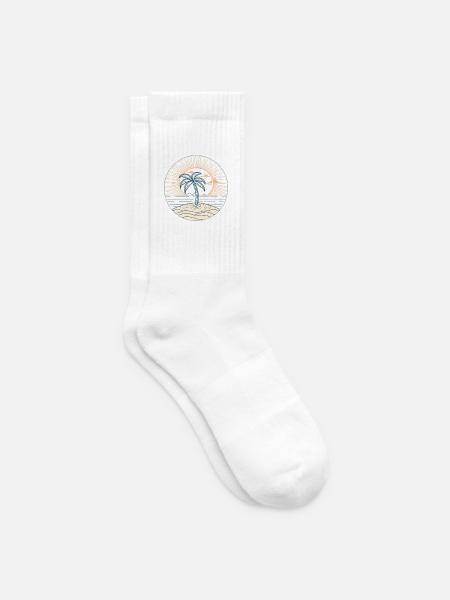 Sunny Island Palm Circle - Tennis socks - white