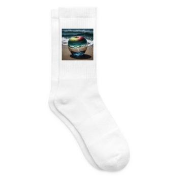 pomme - Chaussettes de tennis - blanc - Droite