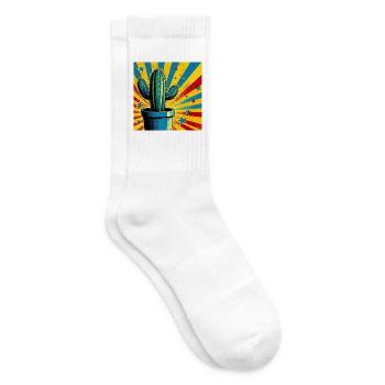 Kaktus 1 - Tennissocken - Weiß - Rechts