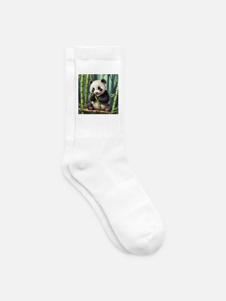Panda - Tennissocken - Weiß