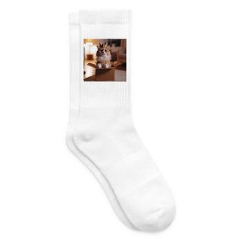 Drôle de chat - Chaussettes de tennis - blanc - Droite
