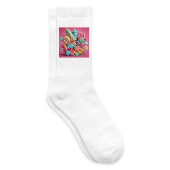 Bunte Bonbons - Tennissocken - Weiß - Rechts